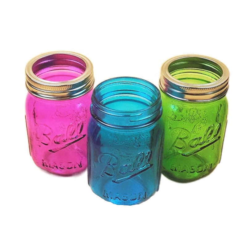 Multifunctional lids wide mouth 32oz mason jar with clip lid for candle making