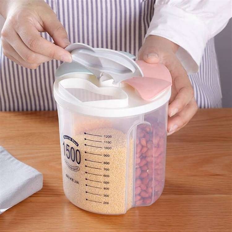Multiple specifications Kitchen plastic storage tank Food storage jar with lid Whole grains transparent sealed jar