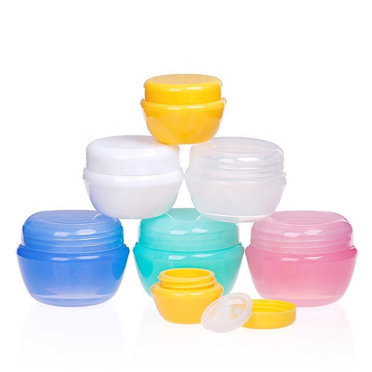 Mushroom shape empty plastic cosmetics cream jars containers for cosmetic packaging
