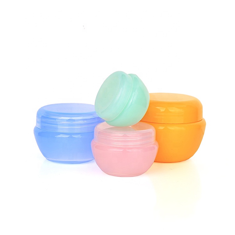 Mushroom shape empty plastic cosmetics cream jars containers for cosmetic packaging