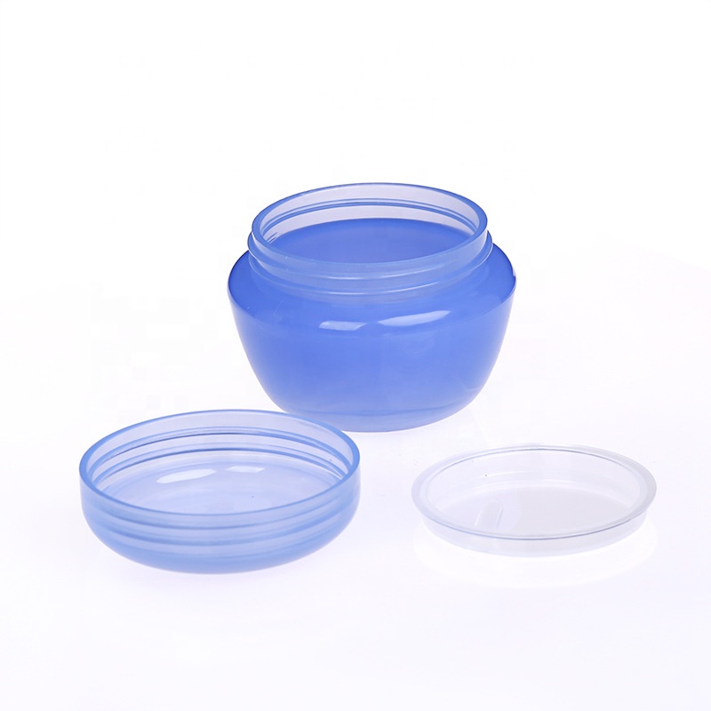 Mushroom shape empty plastic cosmetics cream jars containers for cosmetic packaging