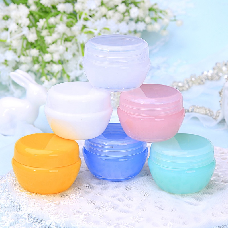 Mushroom shape empty plastic cosmetics cream jars containers for cosmetic packaging
