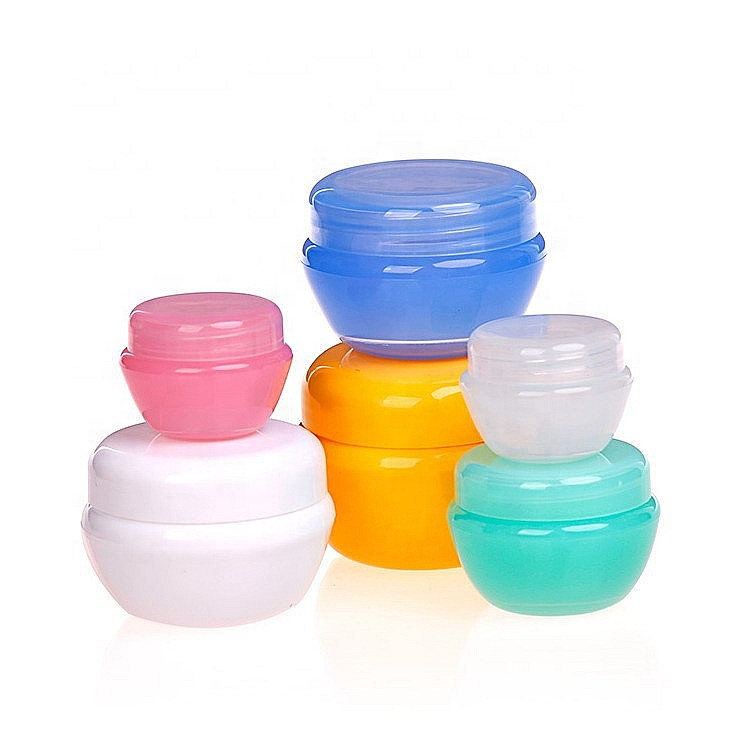 Mushroom shape pp plastic single wall cosmetic jar with printing 10g 30g empty jar