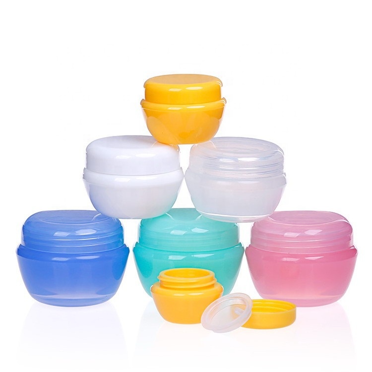 Mushroom shape pp plastic single wall cosmetic jar with printing 10g 30g empty jar