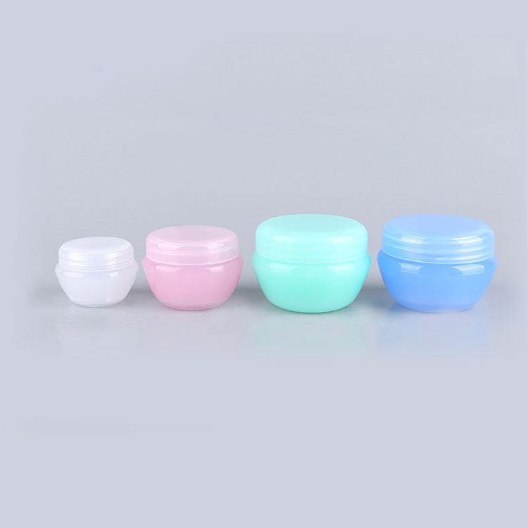 Mushroom shape small packaging jar for cosmetic,pp round empty plastic cream jar