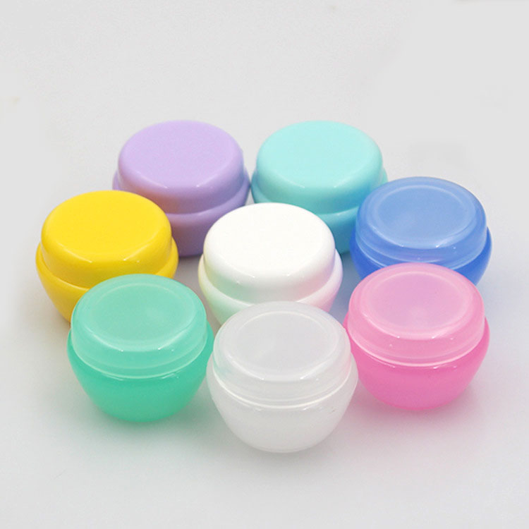 Mushroom shape small packaging jar for cosmetic,pp round empty plastic cream jar
