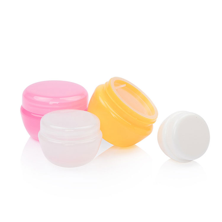 Mushroom shape small packaging jar for cosmetic,pp round empty plastic cream jar