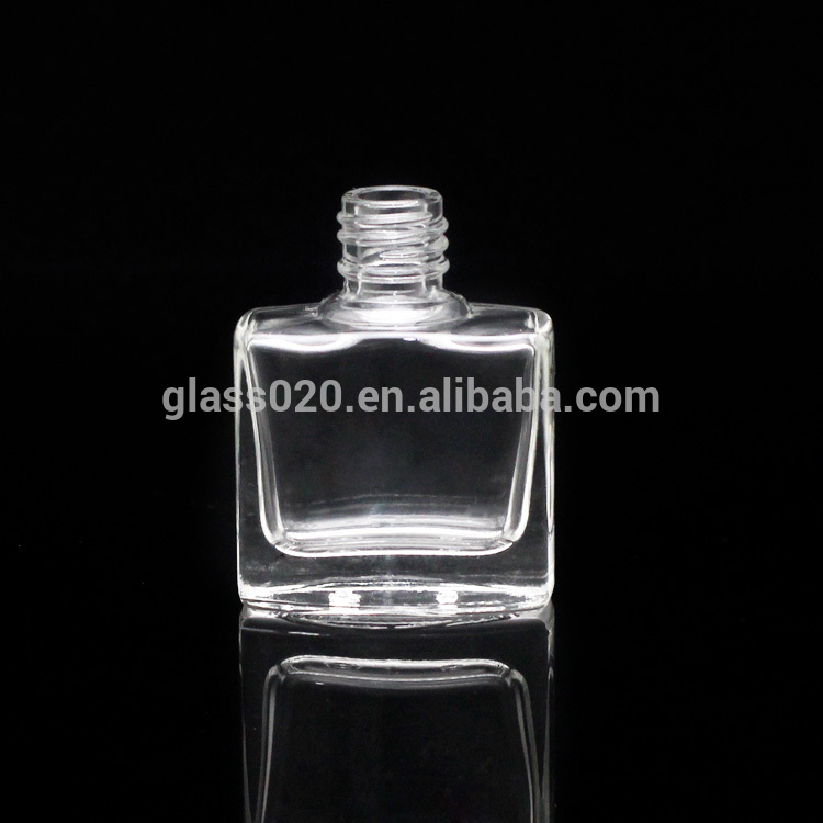 N-294B wholesale popular style flat squared nail polish glass bottle with cropper cap