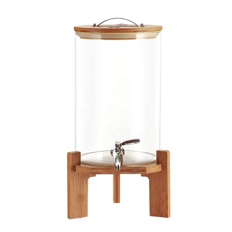 NEW 1 Gallon Borosilicate Glass Jar Big Glass Container with Bamboo Lid