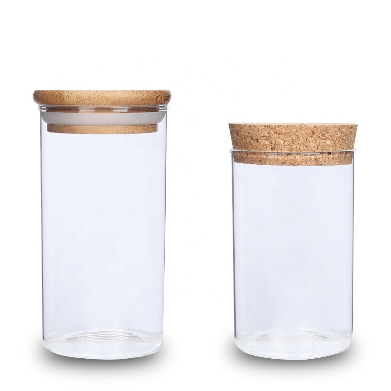 NEW 1000ml Glass Food Containers Clear Borosilicate Glass with Silicone Lid