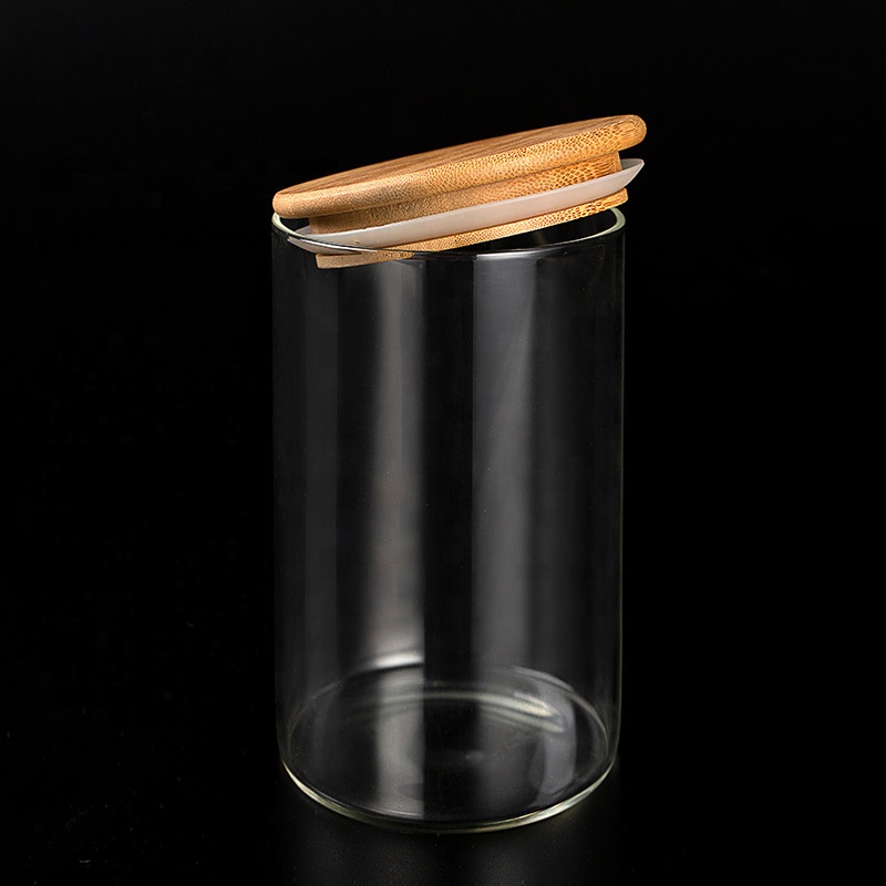 NEW 1000ml Glass Food Containers Clear Borosilicate Glass with Silicone Lid