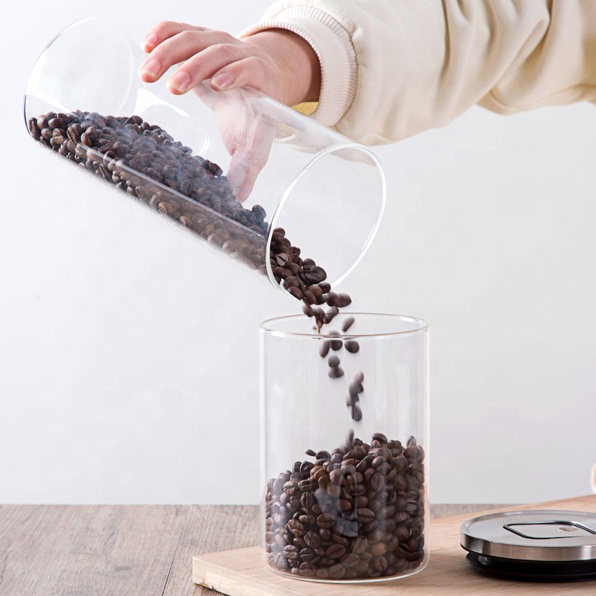 NEW 100g Bamboo Glass Jar Borosilicate Glass Food Container Lid