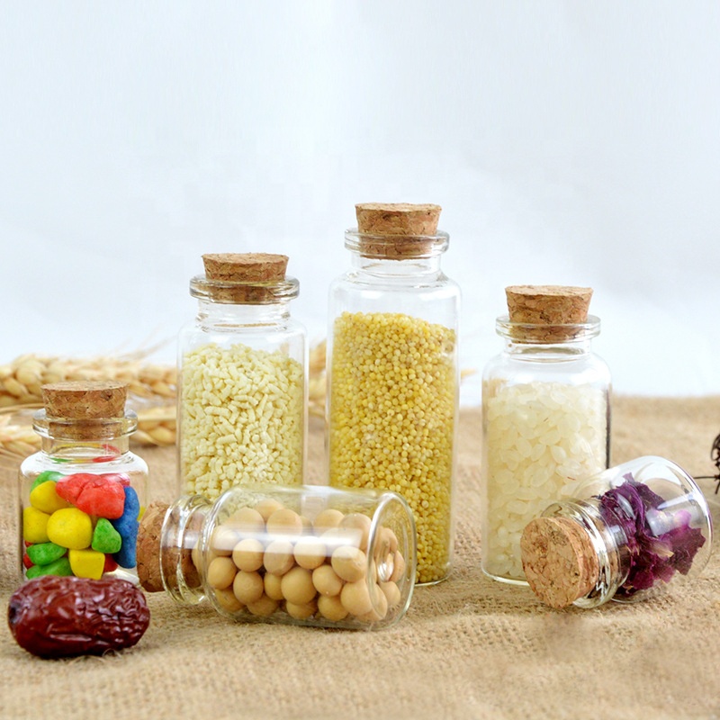NEW 100ml Borosilicate Glass Jar with Cord Lid Small Bamboo Lid Glass Jar