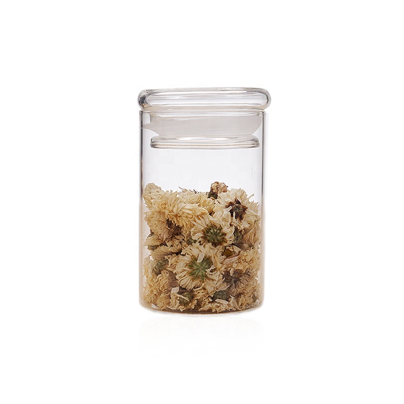 NEW 300ml Storage Borosilicate Glass Jar with Glass Lid