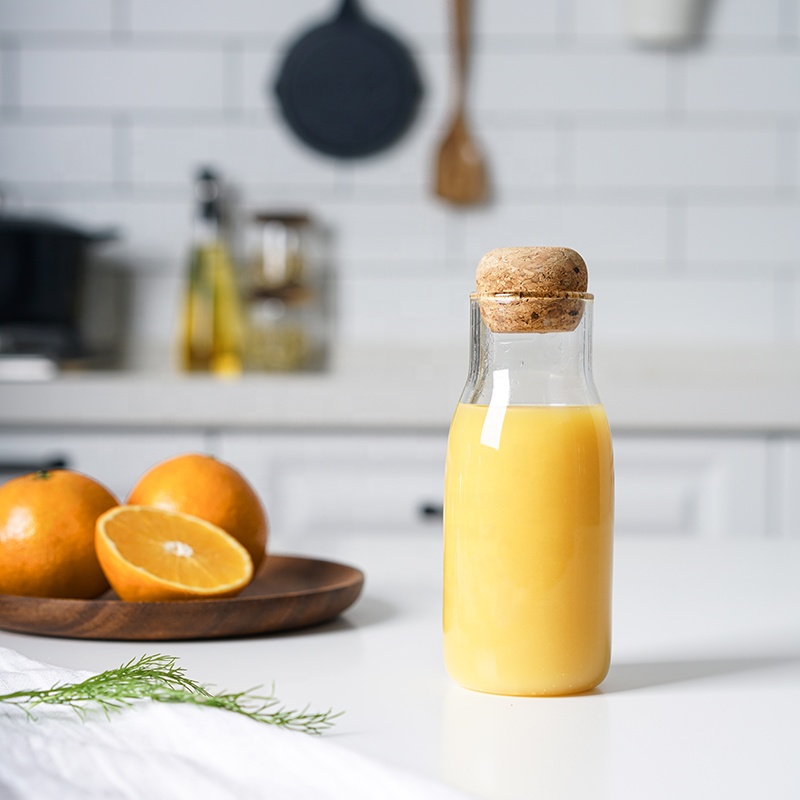 NEW 350 ml Borosilicate Glass Jar with Cork Lid Bottles Jars Glass