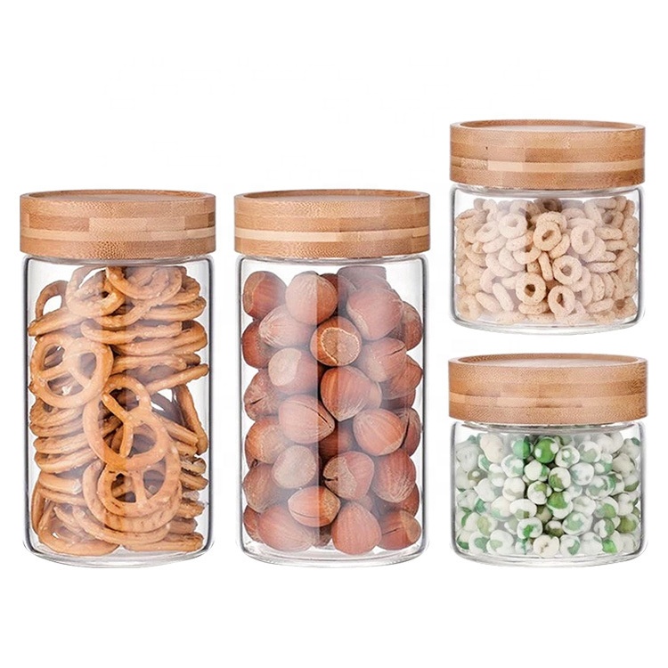 NEW 400ml Air Tight Glass Jar Borosilicate Glass Storage Jar