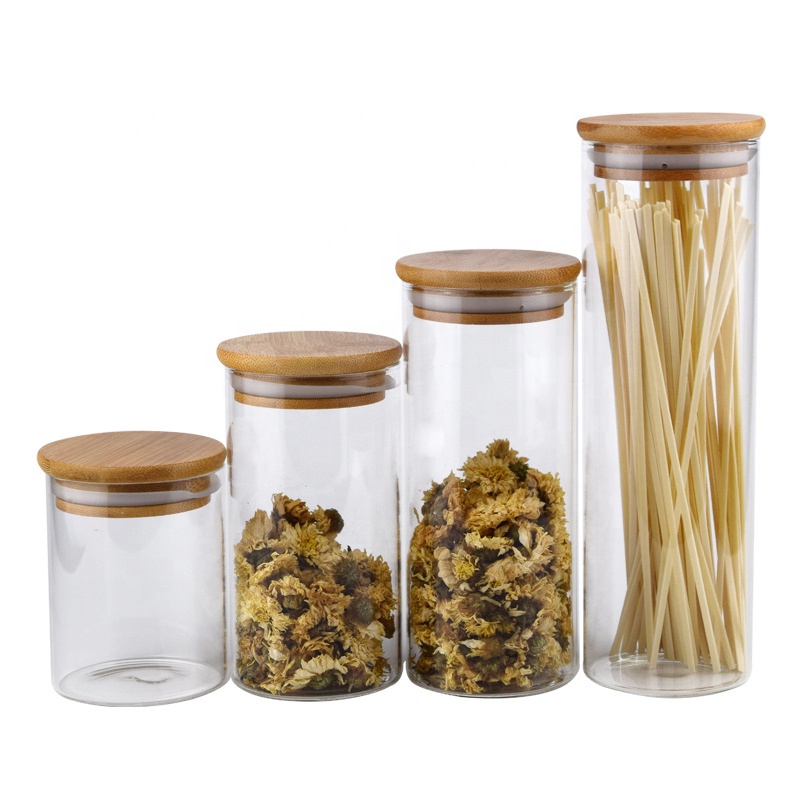 NEW Airless Glass Jars Borosilicate Storage Glass Jar Food with Silicone Lid