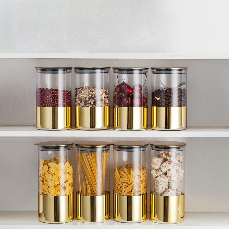NEW Airtight Glass Containers Food Big Container Glass Borosilicate with Plastic Lid