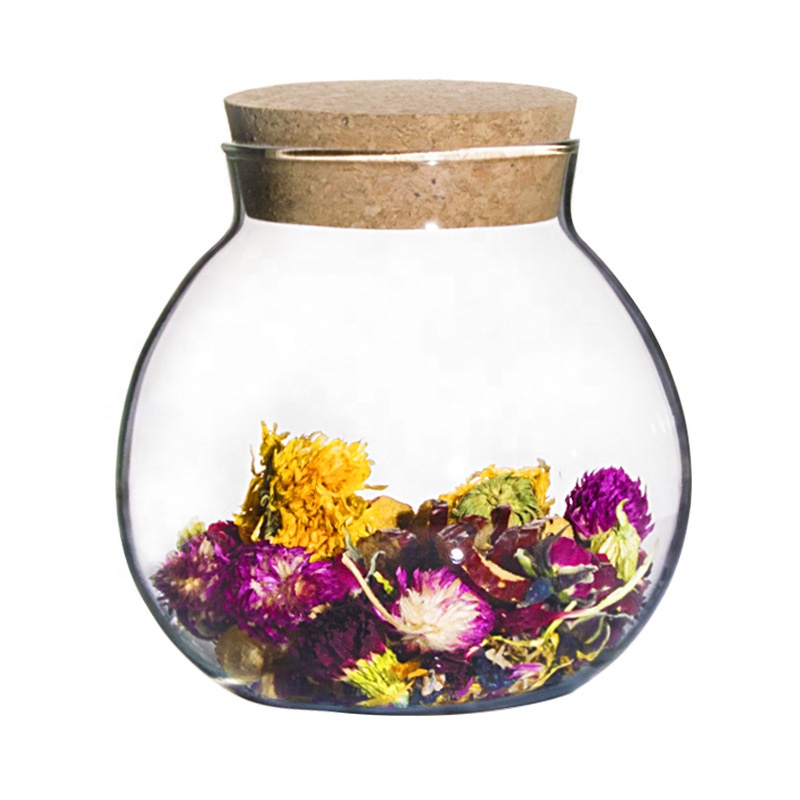 NEW Big Borosilicate Glass Jar with Wooden Lid Bulk Glass Jars