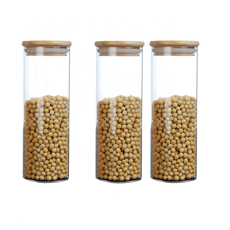 NEW Borosilicate Glass Tube Jars Bulk High Borosilicate Glass Storage Jar