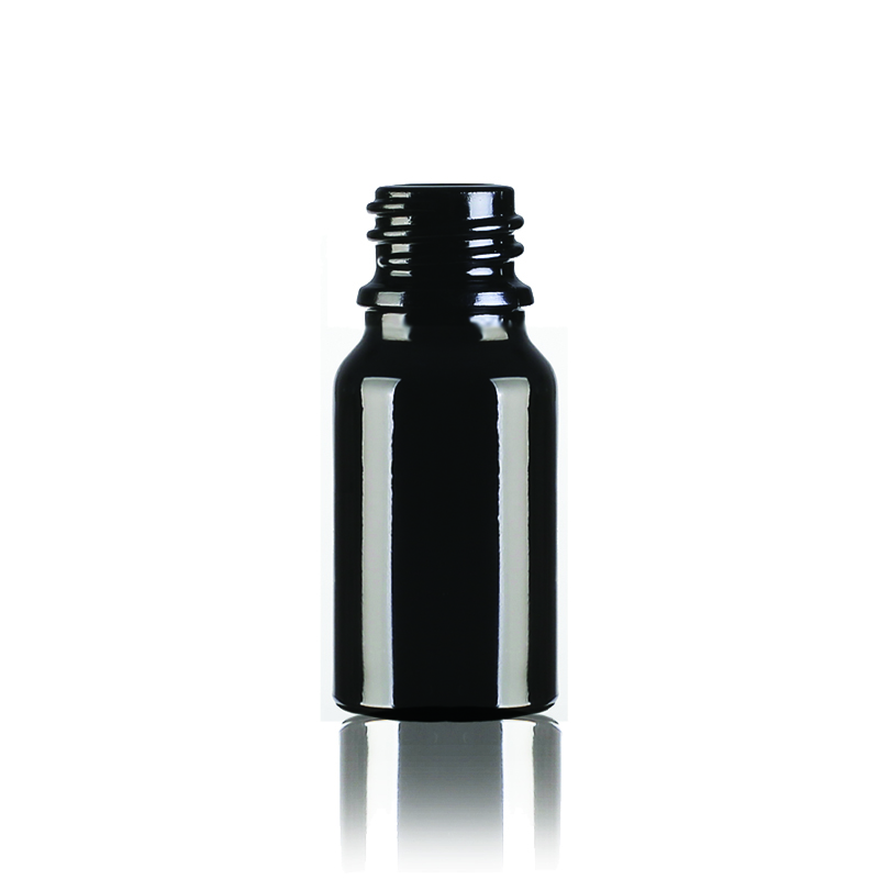 NEW DESIGN BLACK glass bottle cosmetic packaging Essence Oil Bottle DIN 18mm dropper bottle