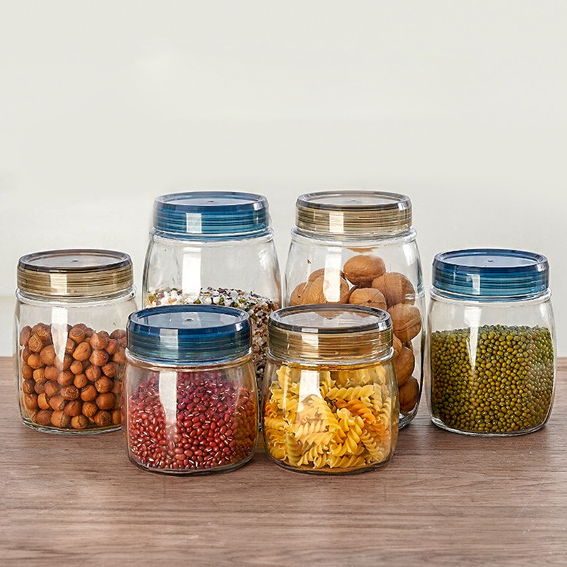 NEW Glass Bottle Honey Jar Storage Borosilicate Glass Jar Screw