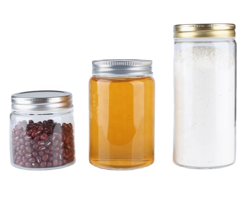 NEW Top Grade Calcium Sodium Glass Honey Jar Calcium Sodium Glass Jar Screw Lid