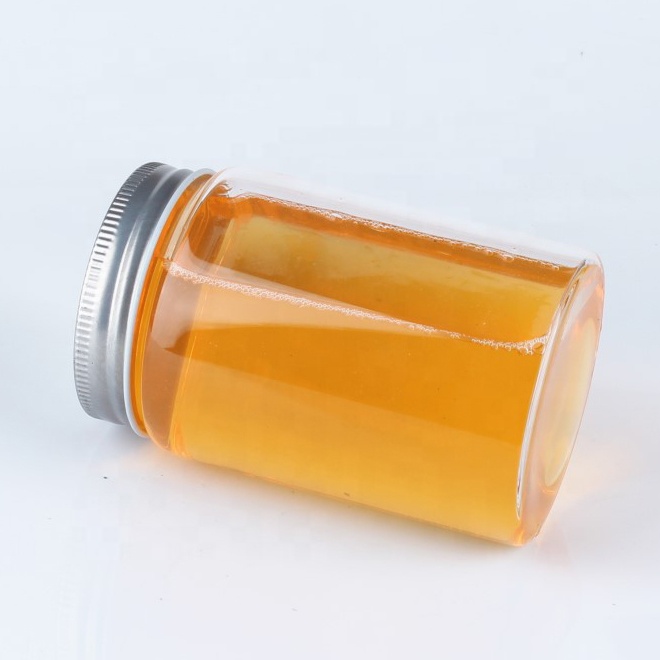 NEW Top Grade High Borosilicate Glass Honey Jar Borosilicate Glass Jar Screw on Lid