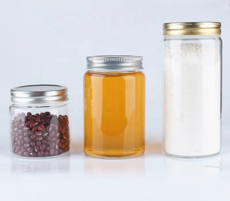 NEW Top Grade High Borosilicate Glass Honey Jar Borosilicate Glass Jar Screw on Lid