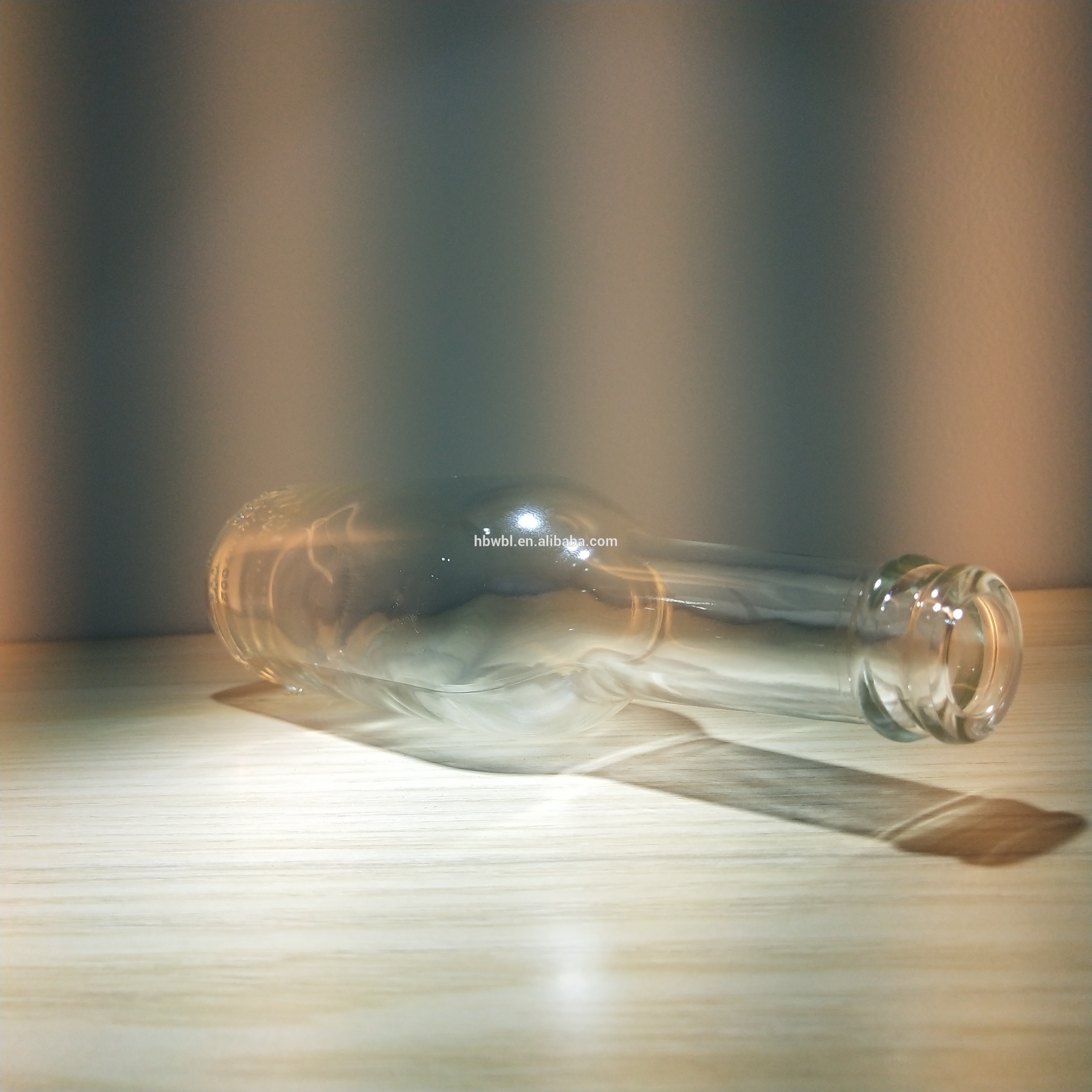 NNPB Mass Production 250ml Transparent Glass Beer Beverage Sparkling Wine Bottle