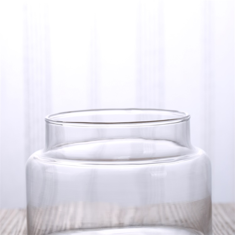 NOVARE 350 ml Empty Storage Glass Jars With Glass Lid and Silicone Ring