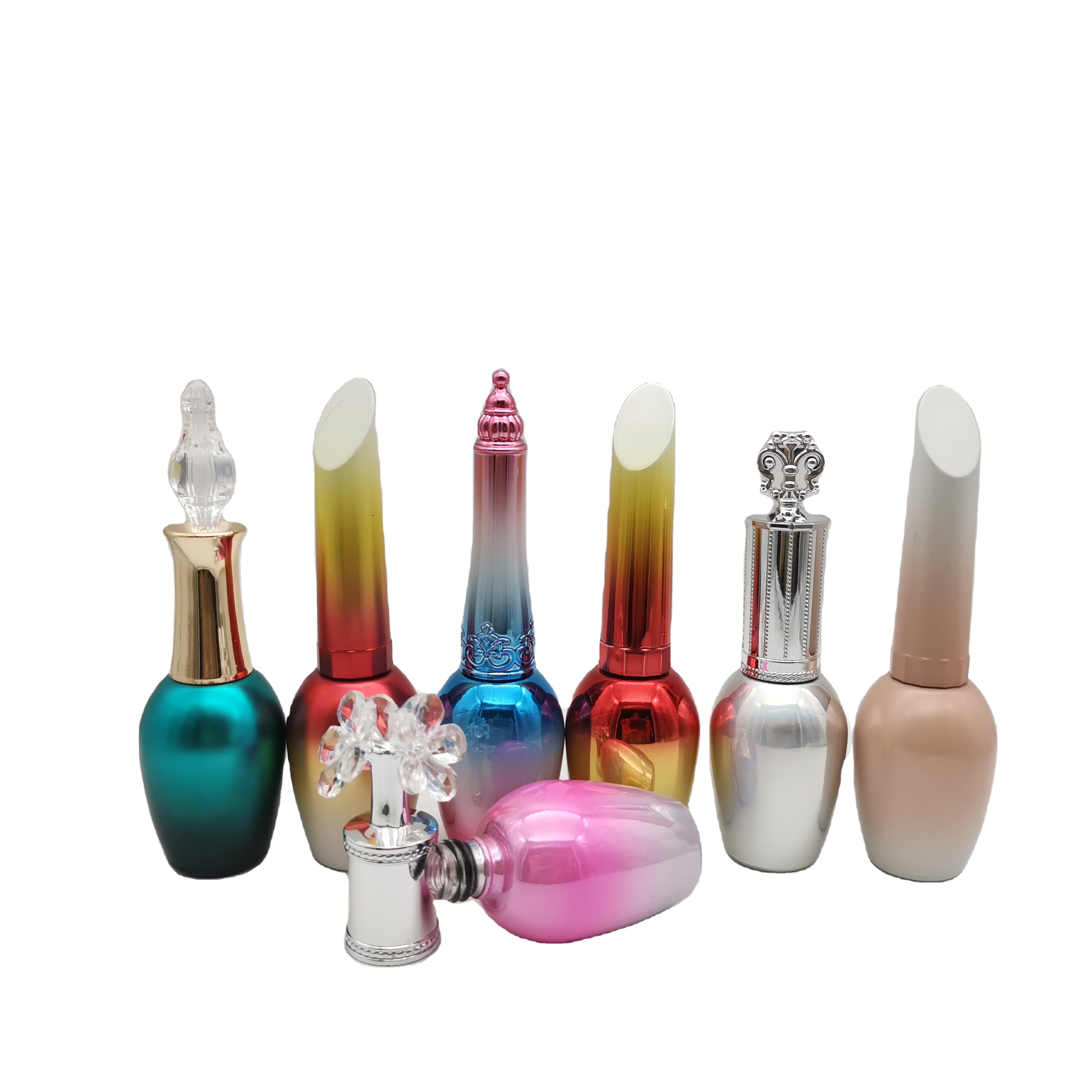 Nail Polish Bottle Flat Brush Color Empty Luxury Made in China Private Label Gradient Glass Personal Care Cap with Brush 5000pcs