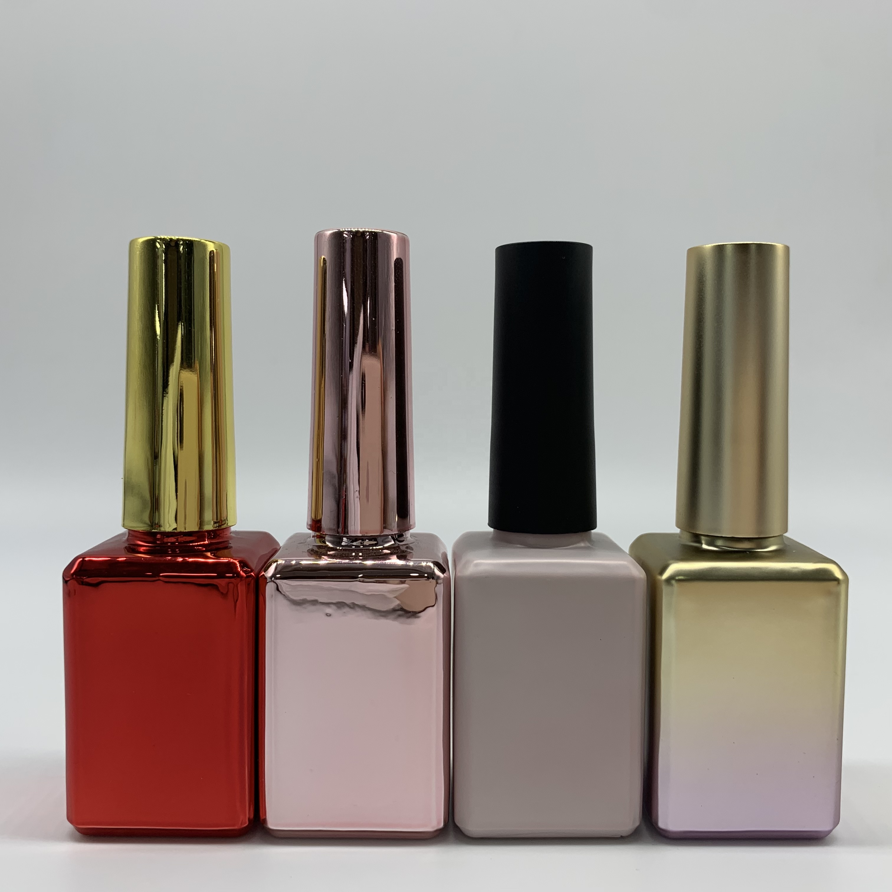 Nail Polish Bottle With Crown Cap Square Luxury