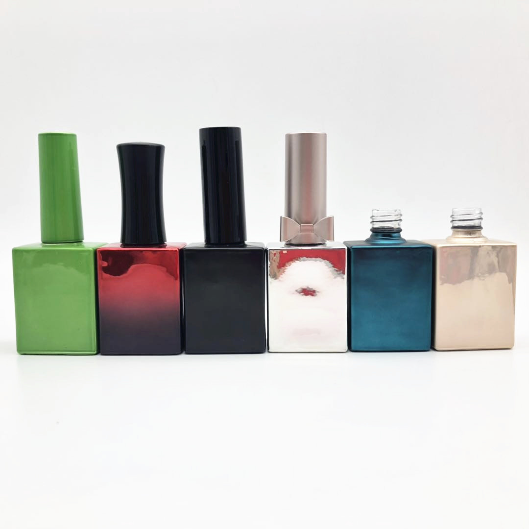 Nail Polish Bottle with Brush Empty Square Bow Glass Personal Care Reply Whithin 12 Hours Acceptable Customer's Logo HYNPB-02
