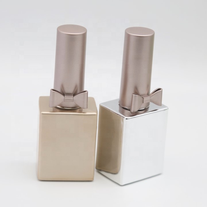 Nail Polish Bottle with Brush Empty Square Bow Glass Personal Care Reply Whithin 12 Hours Acceptable Customer's Logo HYNPB-02