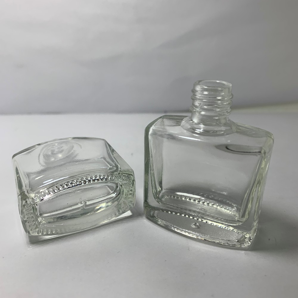 Nail brush gel polish bottle 15 ml square shape ss bottle container package