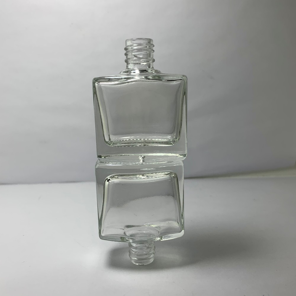 Nail brush gel polish bottle 15 ml square shape ss bottle container package