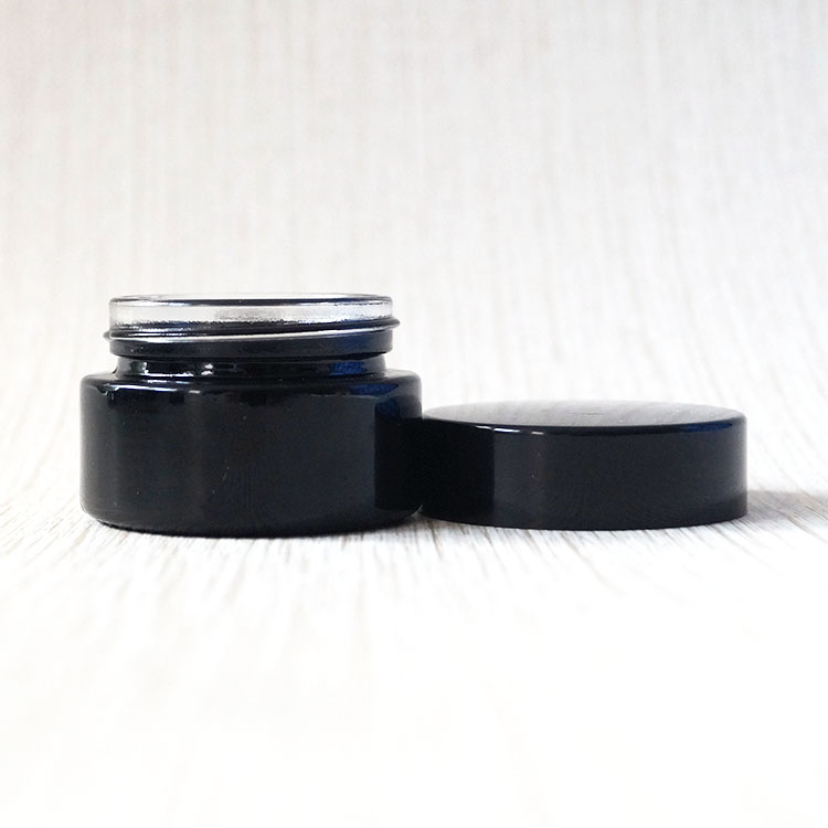 Nail gel balm container 5g 10g 15g 20g glass cosmetic jar black
