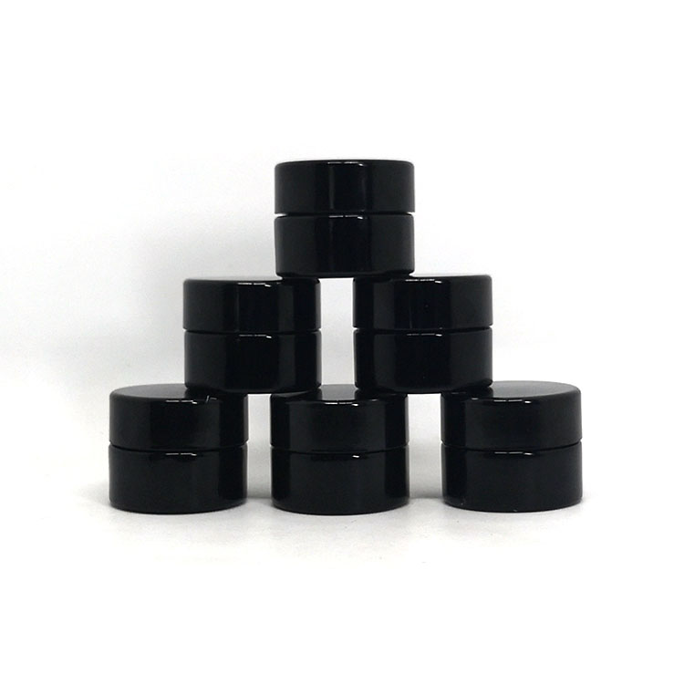 Nail powder pot eye gel container violet uv cream glass jars cosmetics 5ml