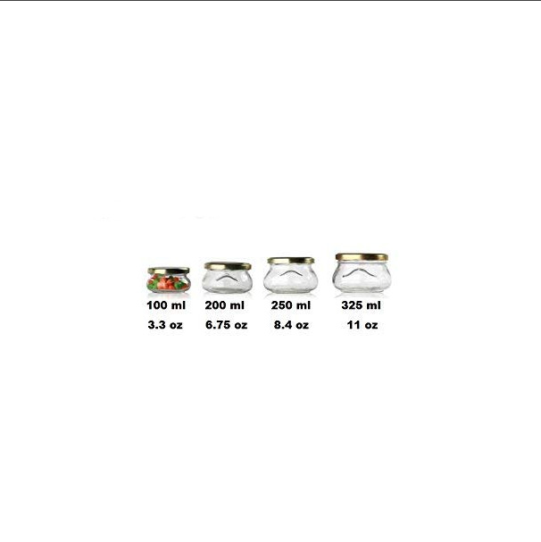 Nakpunar Glass Tureen Jars with Metal Plastisol Lined Lids