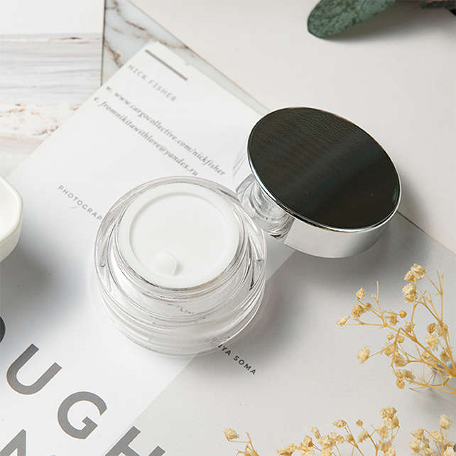 Natural Amber glass Cream Jar Cosmetic Jars,Pet Cosmetic Jar Amber Bamboo Wood Lid