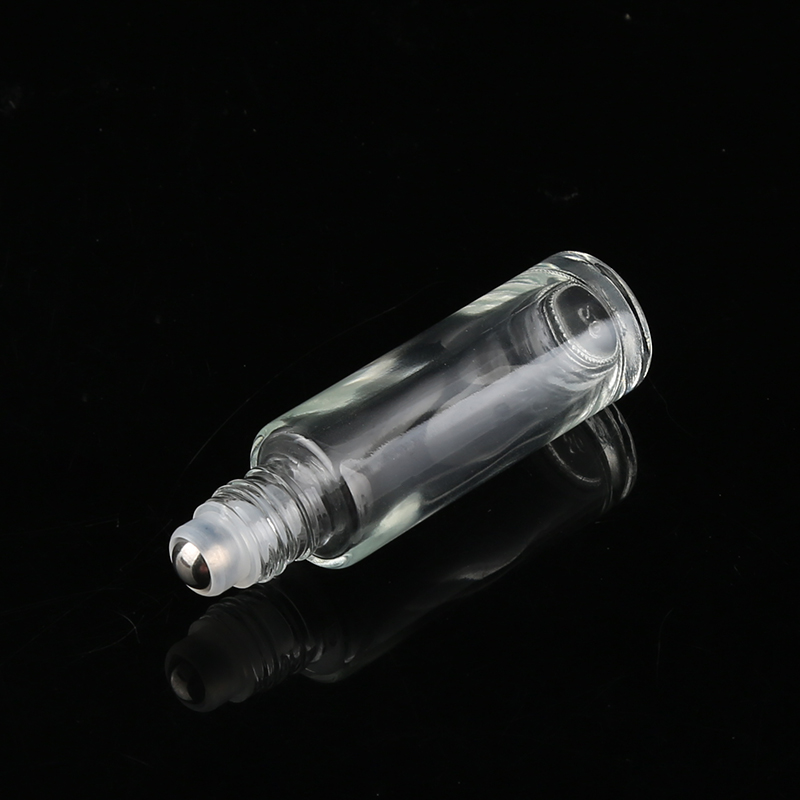 Natural Bamboo Cap Essential Oil Roller Ball Bottles Clear Glass 10ml Roll On Bottles