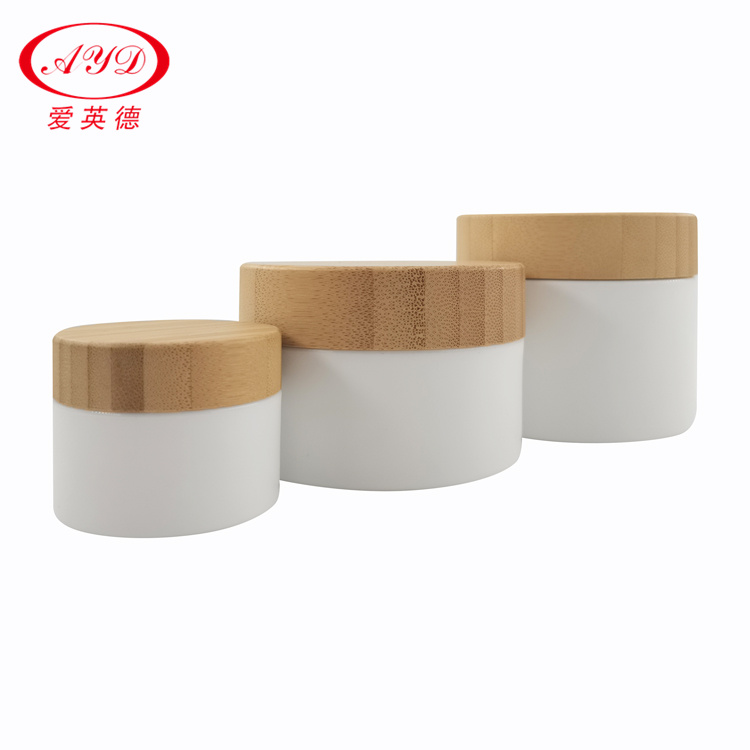 Natural Bamboo Wooden Packing Cosmetic Jar 10g 20g 30g 50g 100g 150g 200g 250g 380g With Spoon Natural Bamboo Cosmetic Jar