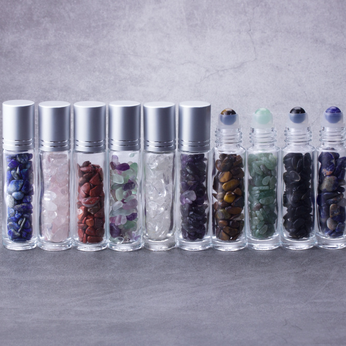 Natural Gemstone Roller Ball for 10ml Essential Oil Roll on Bottle Heads