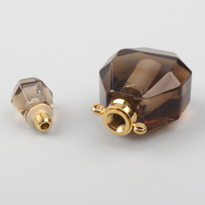 Natural High Quality Crystal Gemstone Perfume Essential Oil Rhombus Bottles Crystal Perfume Bottle