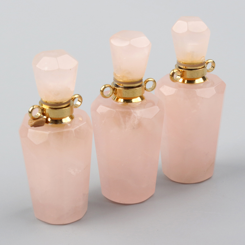 Natural High Quality Crystal Gemstone Perfume Essential Oil wand Bottles Crystal Perfume Bottle