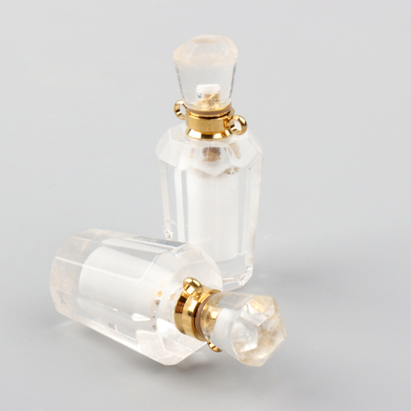 Natural High Quality Crystal Gemstone Perfume Essential Oil wand Bottles Crystal Perfume Bottle