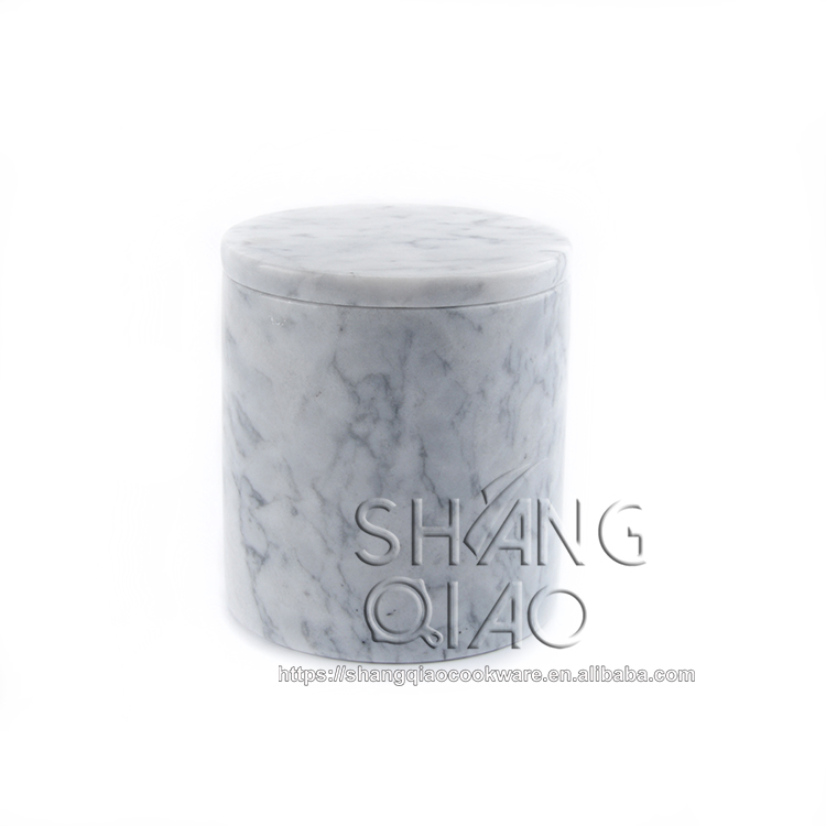 Natural Marble Storage Canister Food Storage Jar with Marble Lid