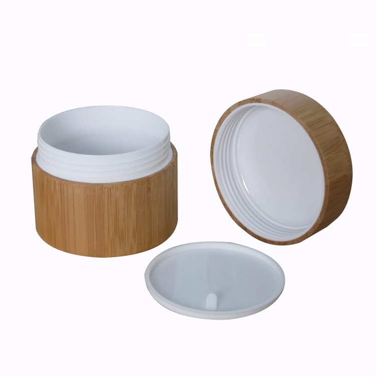 Natural bamboo cosmetic packages 5g 10g 15g 20g 30g 50g 100g 150g 200g 250g bamboo cream jar with PP inner