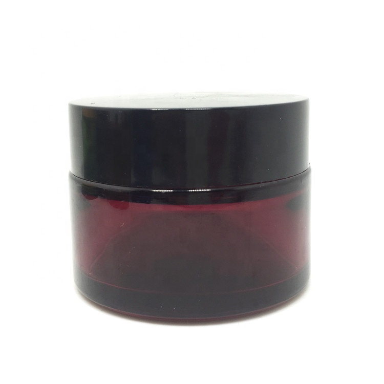 Natural cosmetic packaging 200ml amber glass jar with gold lid